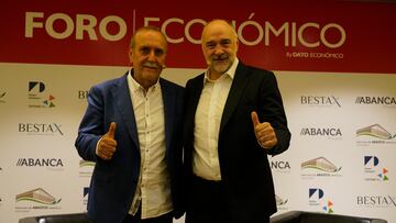 Pablo Laso con Rafa Muntión.