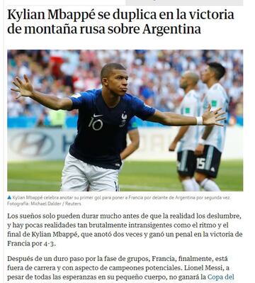 Así vio la prensa internacional el adiós de Argentina