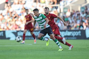 Matheus Nunes in action in a pre-season friendly against Roma.