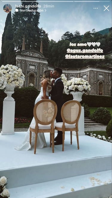 La Scaloneta presente en la boda de Lautaro Martínez y Agustina Gandolfo: las mejores fotos