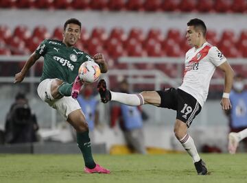 Palmeiras golea a River Plate en el Estadio Libertadores de América y complica la llave para el equipo de Rafael Santos Borré y Jorge Carrascal, quien salió expulsado