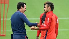 Emery con Neymar.