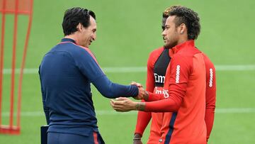 Emery con Neymar.