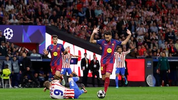14/04/26 PARTIDO CHAMPIONS LEAGUE
CUARTOS VUELTA ESTADIO METROPOLITANO
ATLETICO DE MADRID - BARCELONA
JUGADSA EXPULSION TARJETA ROJA ERIC GARCIA FALTA A SORLOTH