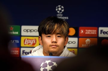 Take Kubo, en la conferencia de prensa previa al duelo contra el PSG en la Champions.