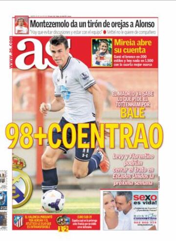 Las portadas de AS de julio