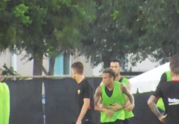 La pelea entre Neymar y Semedo en imágenes