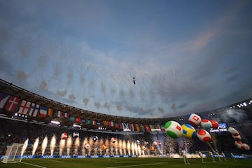 Ceremonia de apertura de la Euro 2020 en el estadio Olí­mpico de Roma.