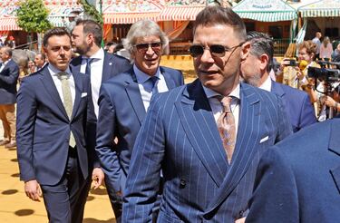 Joaquín y Pellegrini en el recinto ferial.