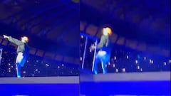 La toma desde cerca de la caída de Bad Bunny en su primer concierto en México