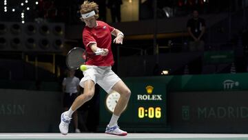 Andrey Rublev, en la Copa Davis de Madrid.