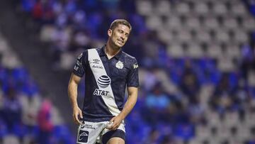 Santiago Ormeno of Puebla during the game Puebla vs Pumas UNAM, corresponding to the 16th round match of the Torneo Guard1anes Clausura 2021 of the Liga BBVA MX, at Cuauhtemoc Stadium, on April 23, 2021.
<br><br>
Santiago Ormeno de Puebla durante el partido Puebla vs Pumas UNAM, correspondiente a la Jornada 16 del Torneo Clausura Guard1anes 2021 de la Liga BBVA MX, en el Estadio Cuauhtemoc, el 23 de Abril de 2021.