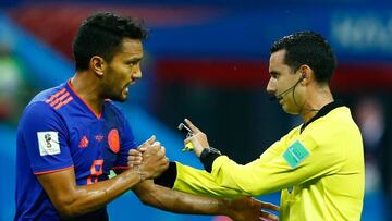 Abel Aguilar durante el partido de la Selecci&oacute;n Colombia ante Polonia por el Mundial Rusia 2018