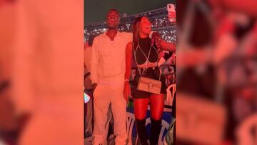 Davinson Sánchez y Daniela disfrutan de Bad Bunny en Bogotá