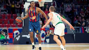 El Kirolbet Baskonia y el Zalgiris Kaunas, durante el partido