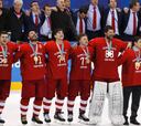Desafío al COI: el hockey ruso cantó el himno en el podio