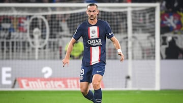 Fabián Ruiz, en el último partido de la Ligue 1 del PSG ante el Lyon.