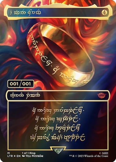 Así es la mejor carta y más cara de la historia de Magic: el Anillo Único de El Señor de los Anillos