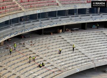 Nuevas imágenes en las obras del Wanda Metropolitano