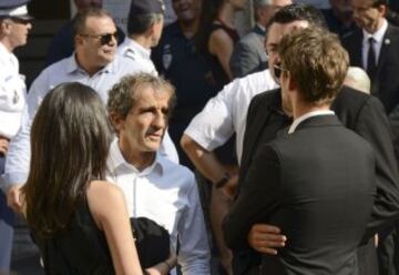 El expiloto Alain Prost con Jean-Eric Vergne.