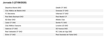 El calendario de LaLiga al completo