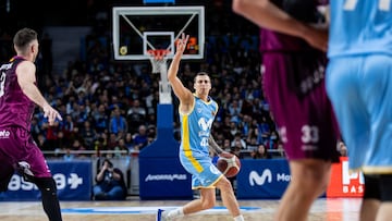 Toms Leimanis, base del Movistar Estudiantes, ante el IGC Força Lledia.