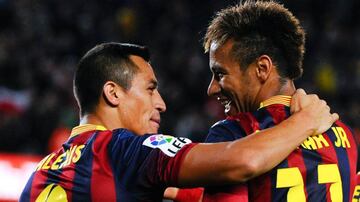 Nueve goles del Barcelona nacieron de la combinación Alexis Sánchez-Neymar: cuatro del chileno y cinco del brasileño.