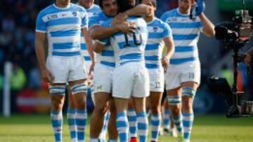 Los argentinos celebran la victoria.