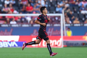  Gilberto Mora of Tijuana debuts as the third youngest Mexican to debut in Liga MX  during the 8th round match between Tijuana and Santos as part of the Liga BBVA MX, Torneo Apertura 2024 at Caliente Stadium on August 18, 2024 in Tijuana, Baja California, Mexico.