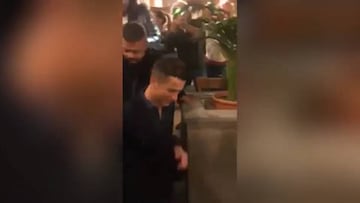 Cristiano desató la locura en un restaurante tras su exhibición