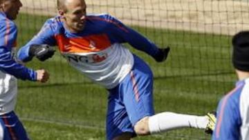 Robben vuelve a entrenarse con Holanda