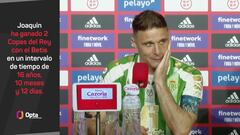 La sinceridad de Joaquín con Borja Iglesias sobre su penalti y el recuerdo de un Mundial