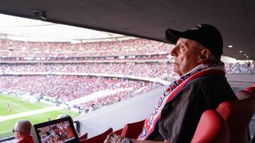 Juan en el Metropolitano para ver el Atlético - Real Sociedad
