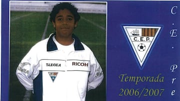 Mariano, con 13 años, en el Premià.