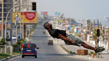 Parkour en las calles vacías de Gaza