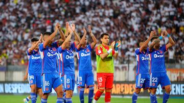 Futbol, Colo Colo vs Universidad de Chile.
Fecha 8, campeonato Nacional 2023.
Equipo de Universidad de Chile al final del partido contra Colo Colo por primera division realizado en el estadio Monumental en Santiago, Chile.
12/03/2023
Pepe Alvujar/Photosport

Football, Colo Colo vs Universidad de Chile.
8nd turn, 2023 National Championship.
Universidad de Chile’s team  the first division match against Colo Colo at the stadium the Monumental stadium in Santiago, Chile..
12/03/2023
Pepe Alvujar/Photosport