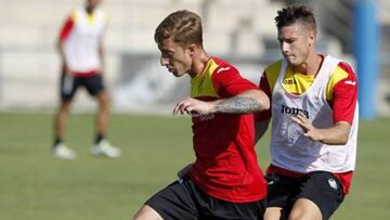 Facundo (izquierda) en un entrenamiento.