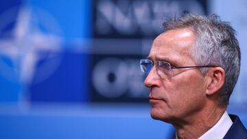 NATO Secretary General Jens Stoltenberg attends the "Foreign Ministers of Partners at Risk of Russian Disinformation and Destabilization" session at the NATO foreign ministers' meeting in Bucharest, Romania, November 30, 2022. REUTERS/Stoyan Nenov