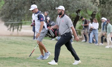 Jon Rahm durante la jornada de hoy. 