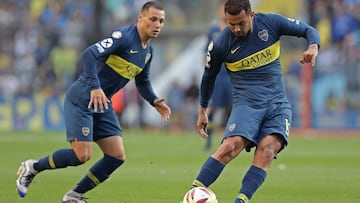 Edwin Cardona en un partido de la Superliga Argentina 