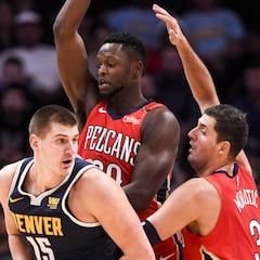 Mirotic (17+10) y Randle (24+8) no son Davis; los Nuggets ganan