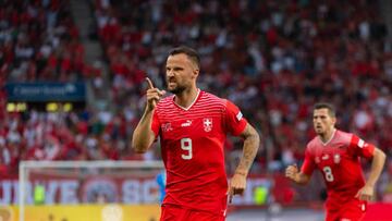 Seferovic celebra su gol ante Portugal.