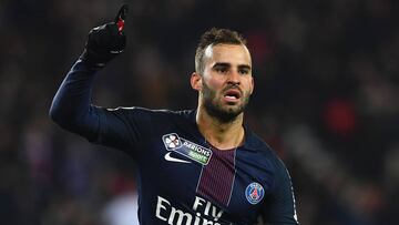 Jes&eacute; celebra un gol con el PSG.