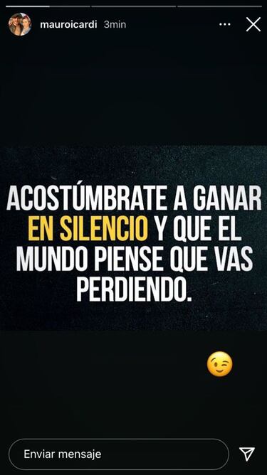 Reapareció Mauro Icardi tras una nueva separación: foto con Wanda y mensaje enigmático