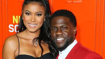 Eniko Parrish y Kevin Hart en la premiere de &quot;Night School&quot; en Los Angeles, California. Septiembre 24, 2018.