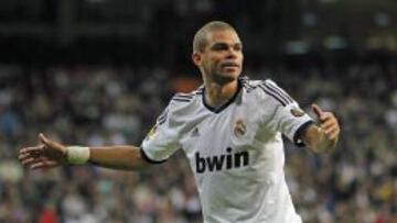 Pepe, durante un partido con el Real Madrid esta temporada.