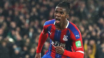 Zaha celebra su gol con el Crystal Palace.