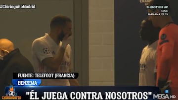 Según El Chiringuito, Benzema pudo haber criticado a Vinicius en el descanso del partido