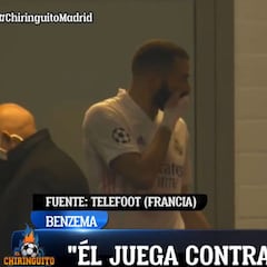 Según El Chiringuito, Benzema pudo haber criticado a Vinicius en el descanso del partido