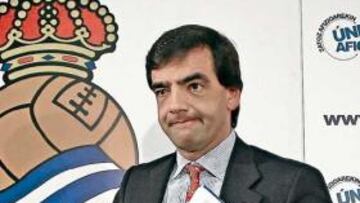 <b>COMPARECENCIA. </b>Badiola, en la rueda de prensa que ofreció ayer para hablar de la situación del club.